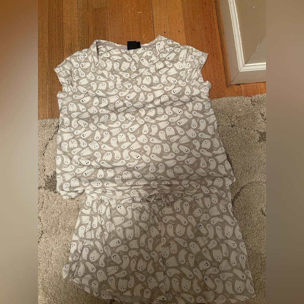Ghost Print Pajama Set